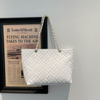 WoQuilted Tote Bag with Chain Handles