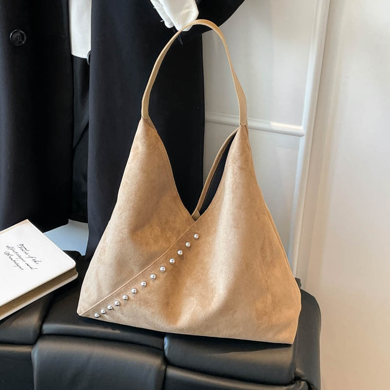 Unique Textured Suede Hobo Bag