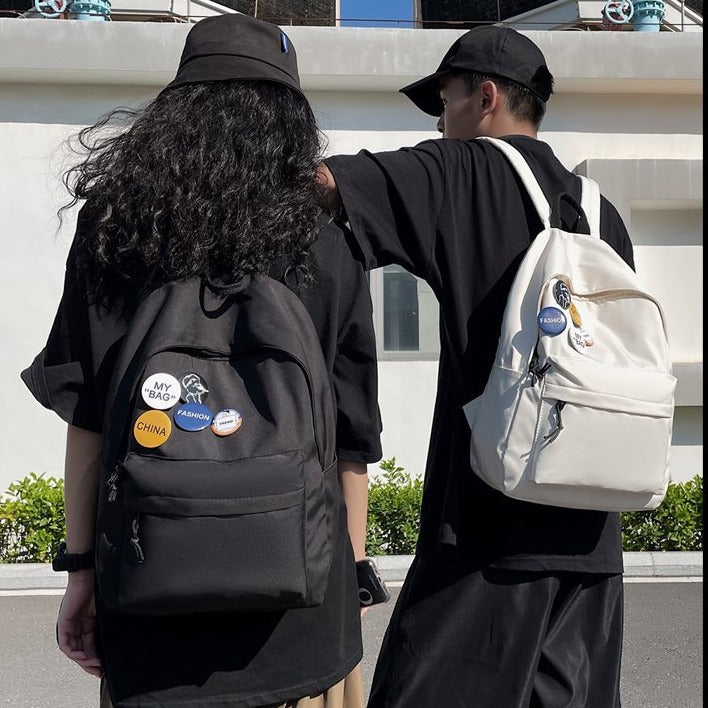 Backpack with Creative Button Design