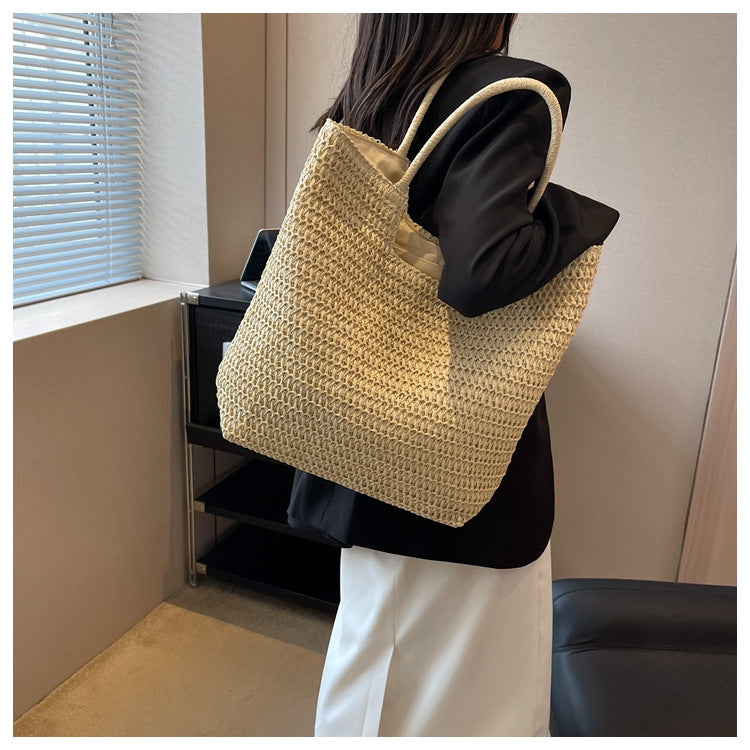 Handmade ven Straw Tote Bag Calm Wears