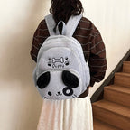 Plush backpack with dog design