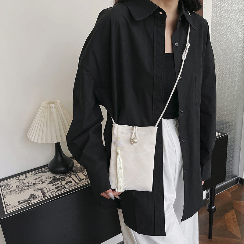 Elegant Textured Mini Crossbody Bag