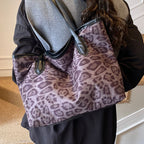 Women's tote bag with modern leopard pattern and sturdy carrying handles-https://detail.1688.com/offer/991526116573.html-Calm Wears-Braun-nothing-Calm Wears