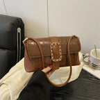 Crocodile Patterned Chain Strap Handbag