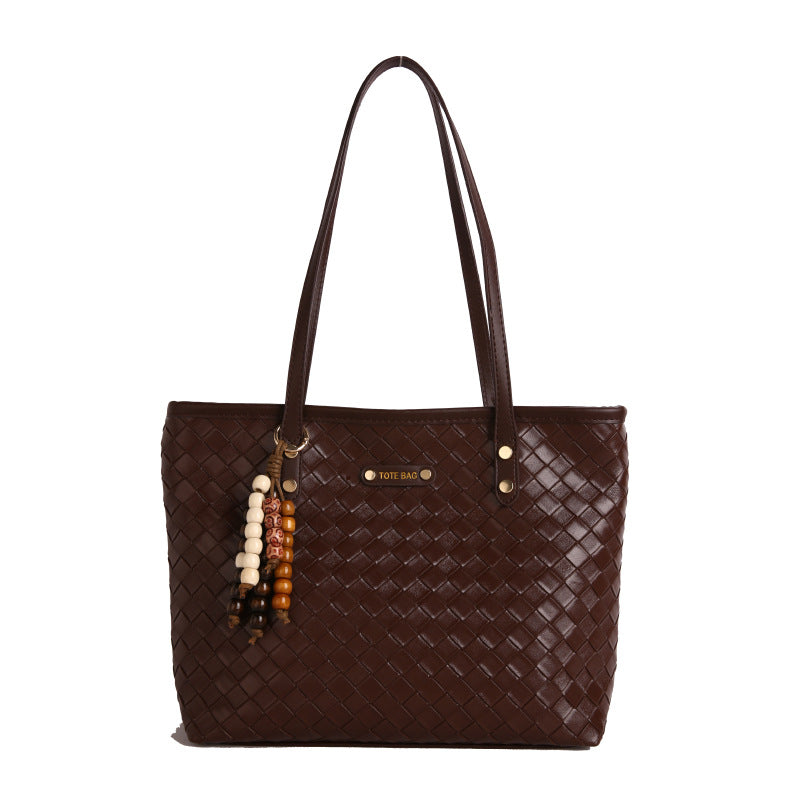 Ladies elegant braided Tote Bag-https://detail.1688.com/offer/964410202280.html-Calm Wears-Braun-Size: Single package without tag-Calm Wears