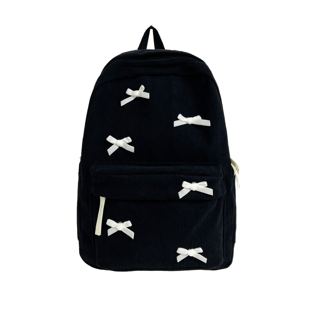 Backpack with Playful Ribbon Design