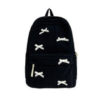 Backpack with Playful Ribbon Design