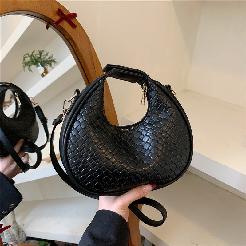 Textured Woven Crossbody Bag
