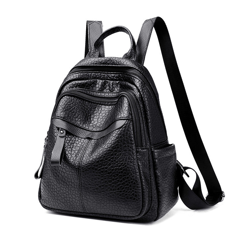 Multi-Compartment Textured Backpack