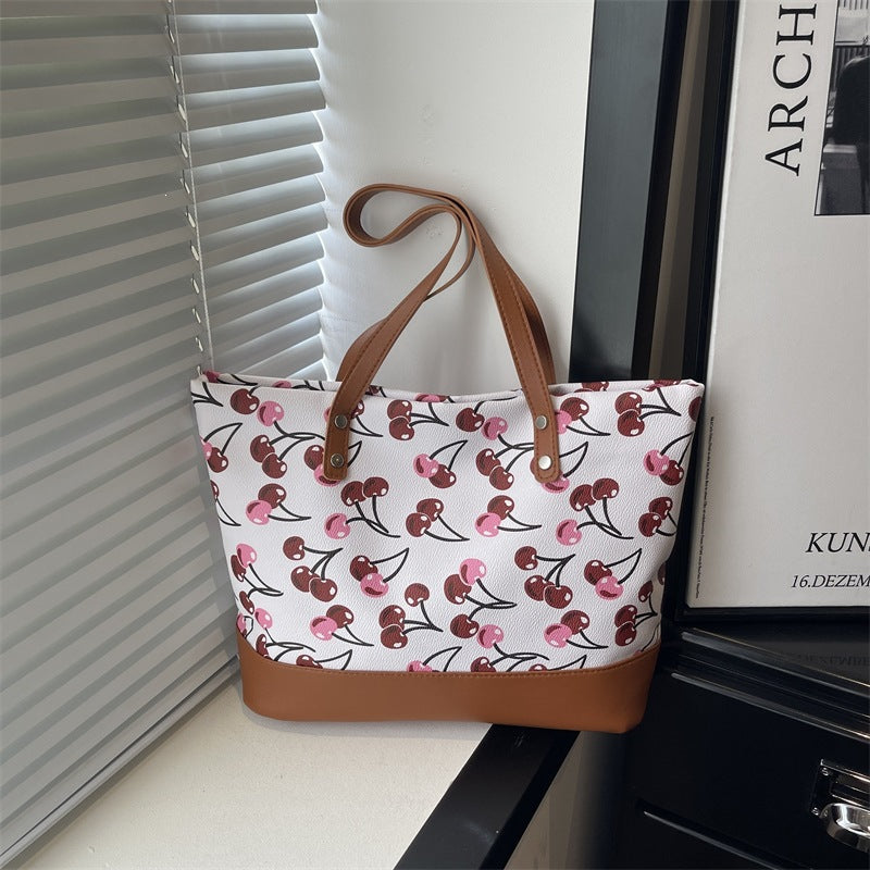 Playful Printed Canvas Tote Bag