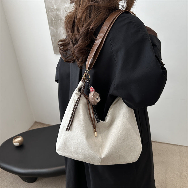 Soft Suede Hobo Handbag