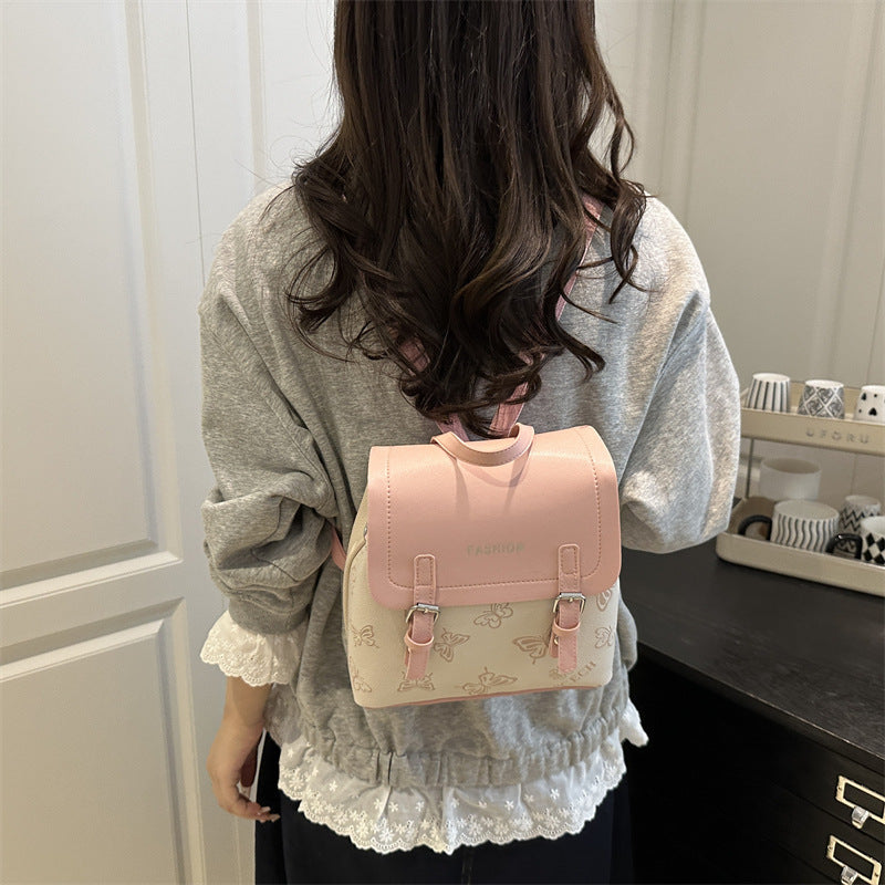 Stylish Butterfly Pattern Mini Backpack