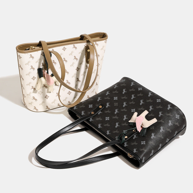 Women's casual tote bag with playful design and detachable pendant-https://detail.1688.com/offer/836606217939.html-Calm Wears-Beige-nothing-Calm Wears