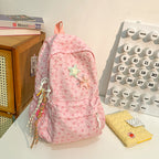 Quilted Floral Patterned Backpack