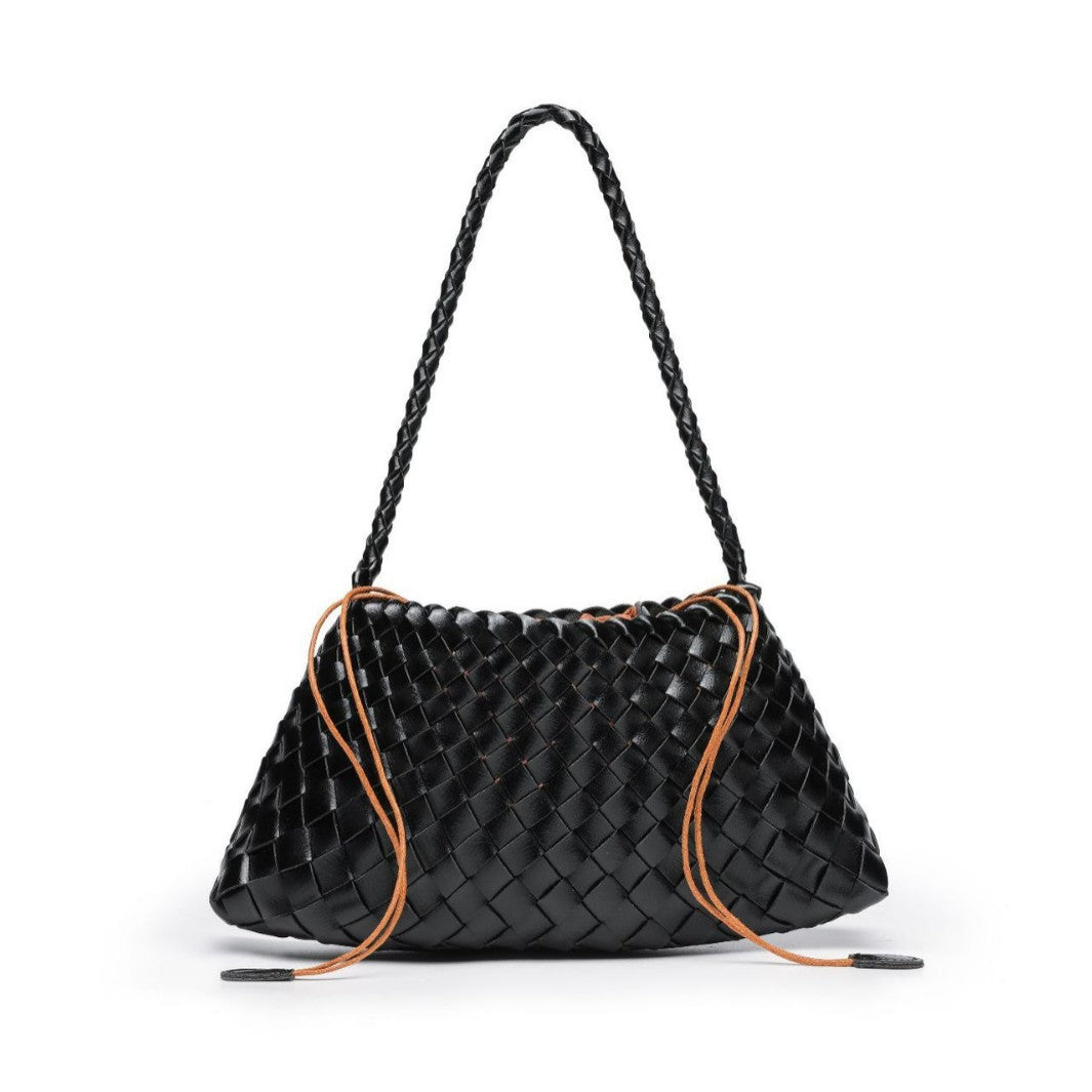 Textured Woven Shoulder Bag
