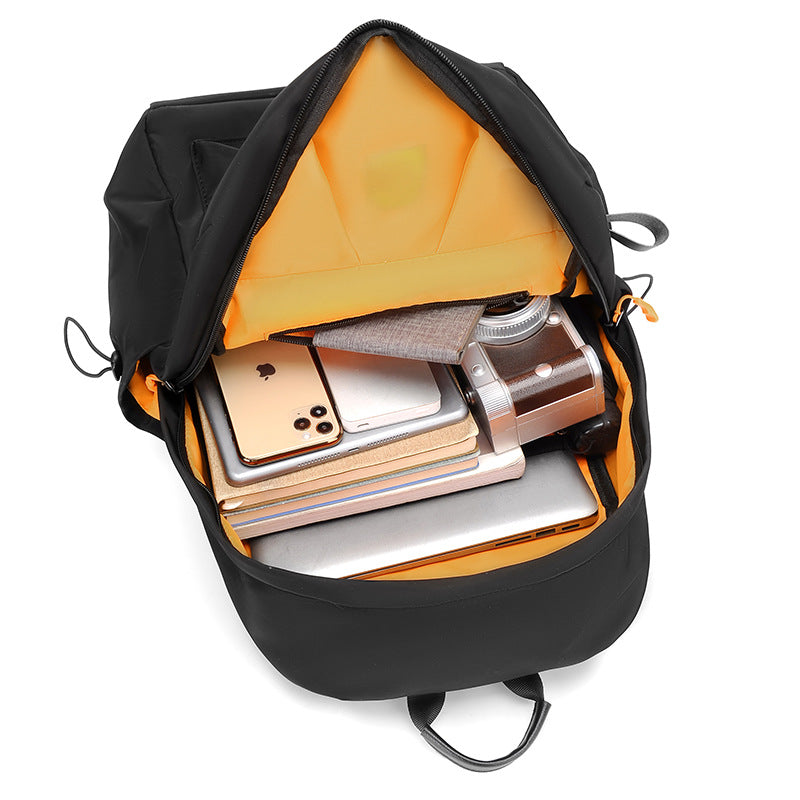 High-functional backpack with multiple compartments and ergonomic carrying elements
