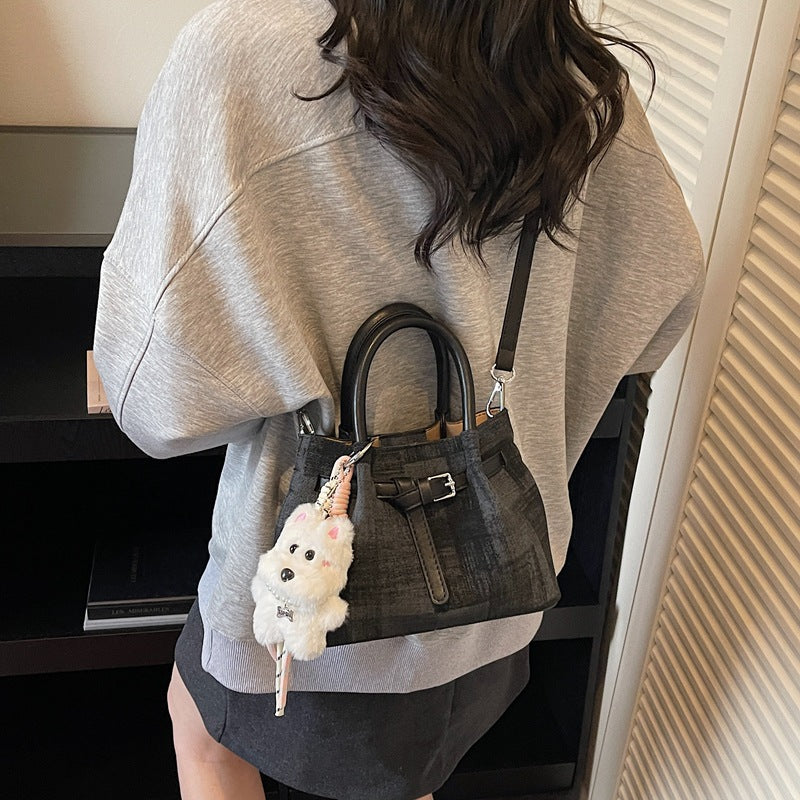 Women’s mini handbag with modern accents and practical interior organizer-https://detail.1688.com/offer/1018455148492.html-Calm Wears-Black-Size: without pendant-Calm Wears