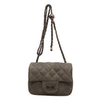 Women's mini handbag with padded design and elegant chain strap