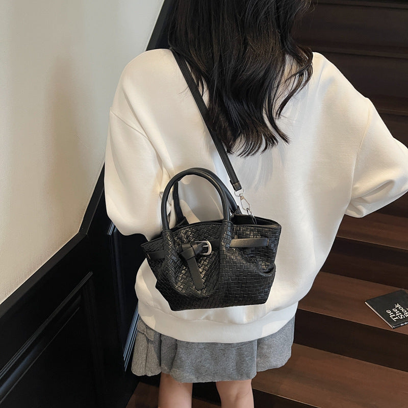Stylish Woven Structured Handbag
