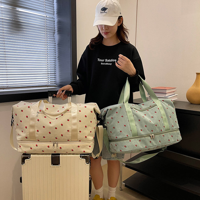 Chic Floral Print Travel Duffle