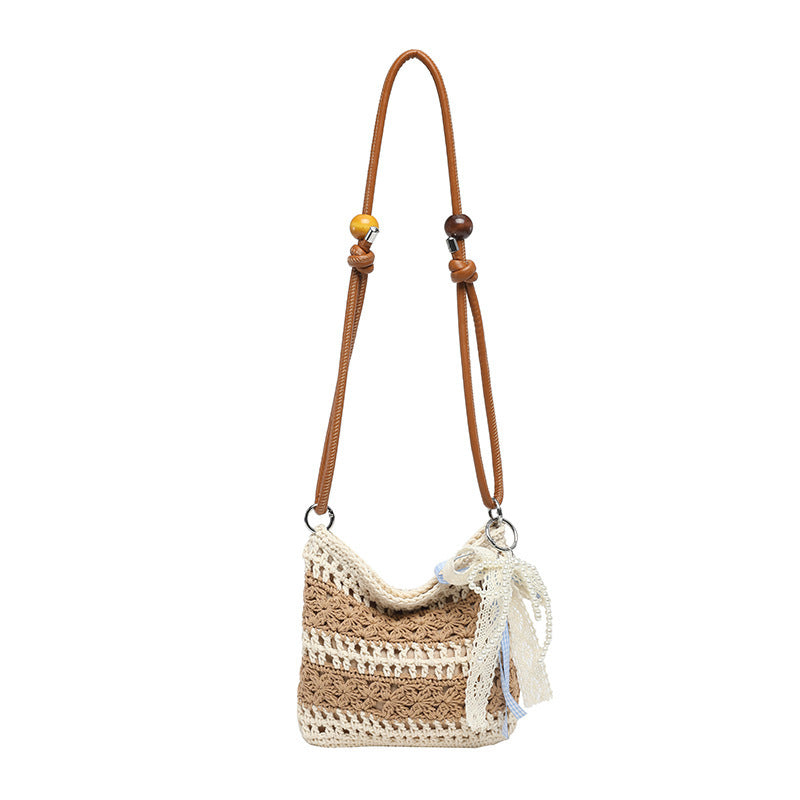 Women crocheted shoulder bag with decorative details-https://detail.1688.com/offer/1052324400056.html-Calm Wears-Khaki-nothing-Calm Wears