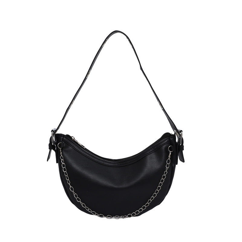 Modern Chain-Handled Hobo Bag