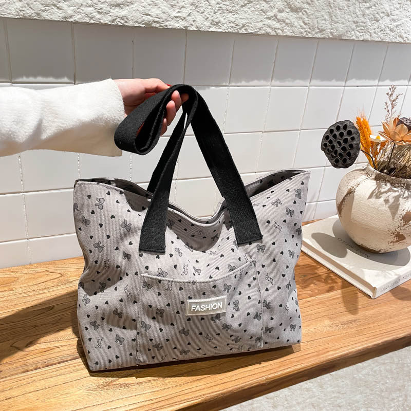 Ladies fashionable tote bag with heart design-https://detail.1688.com/offer/1032471040126.html-Calm Wears-Gray-nothing-Calm Wears