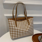 Woven Pattern Beach Tote Bag