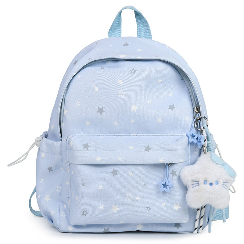 Starry Patterned Plush Backpack