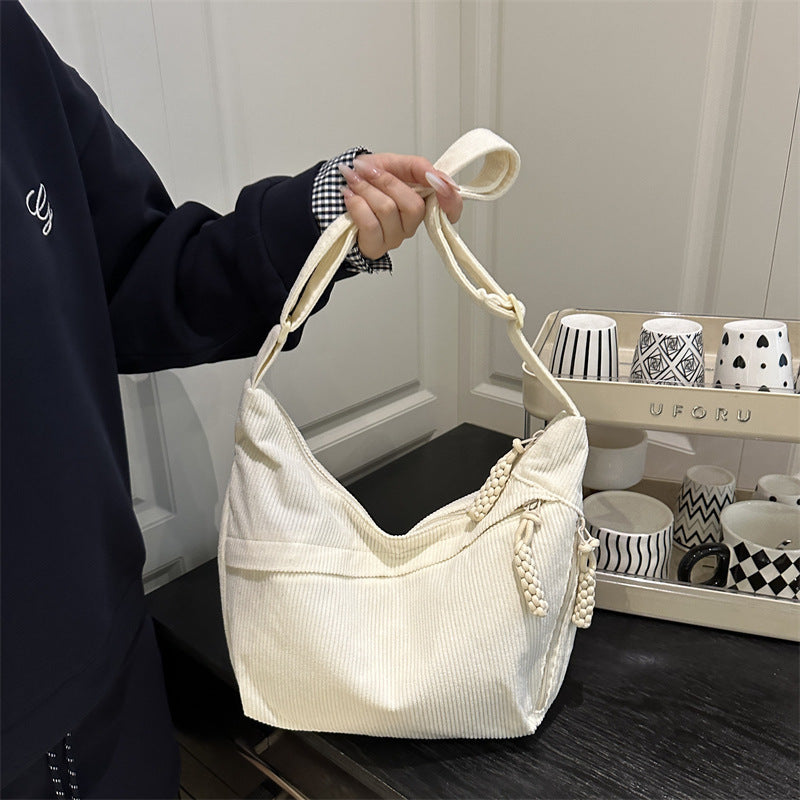 Eco-Friendly Ribbed Crossbody Bag
