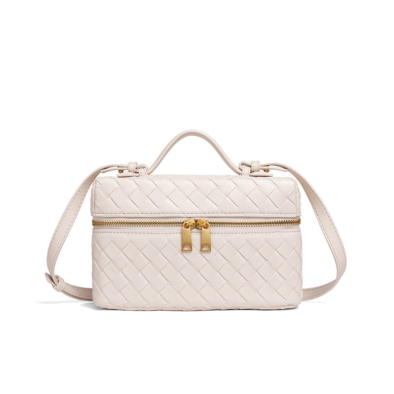 Structured Woven Satchel Bag