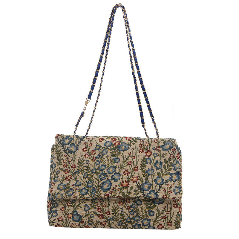 Elegant Floral Embellished Handbag