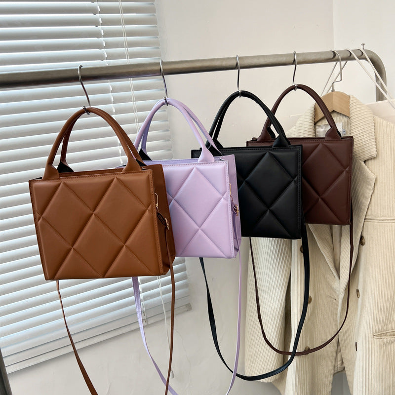 Quilted Leather Shoulder Handbag