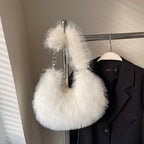 Plush Shoulder Bag with Unique Design