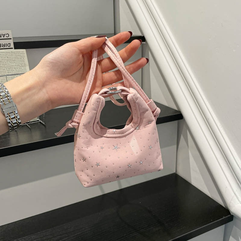 Women's Mini Crossbody Bag with Star Pattern