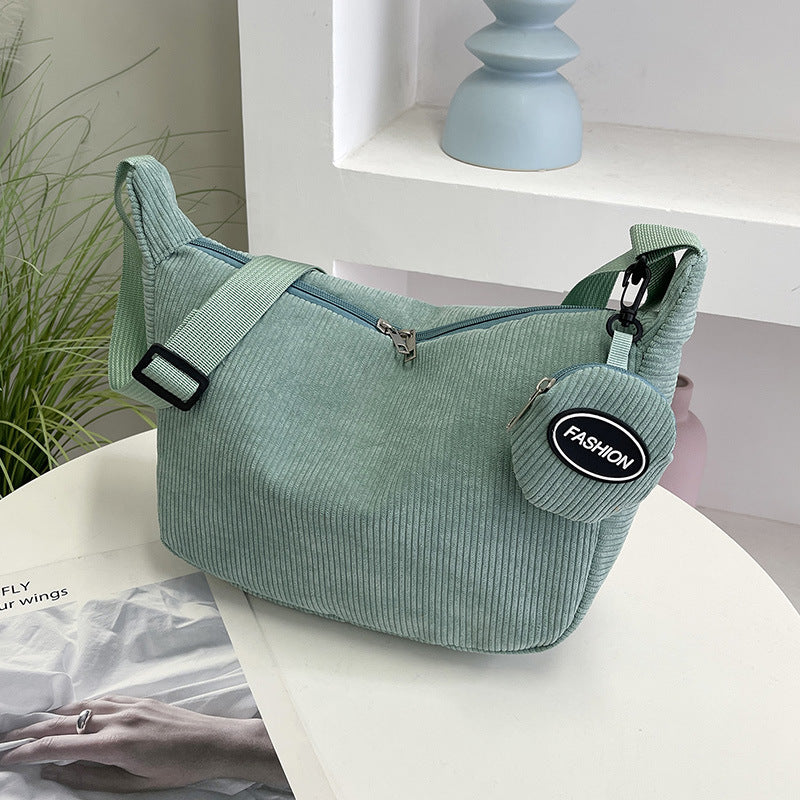 Casual Corduroy Crossbody Bag