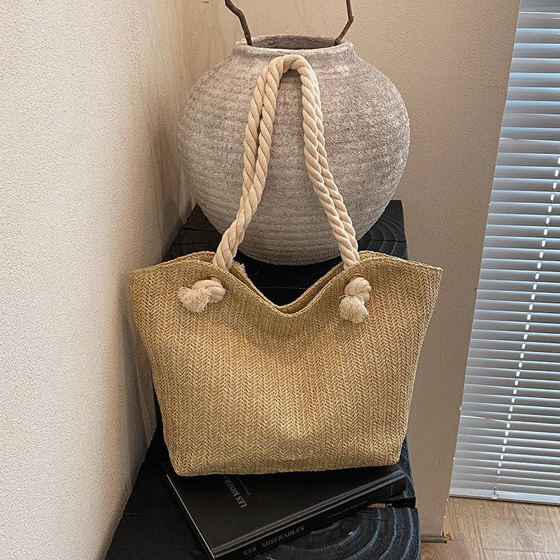 Chic Handwoven Beach Tote Bag