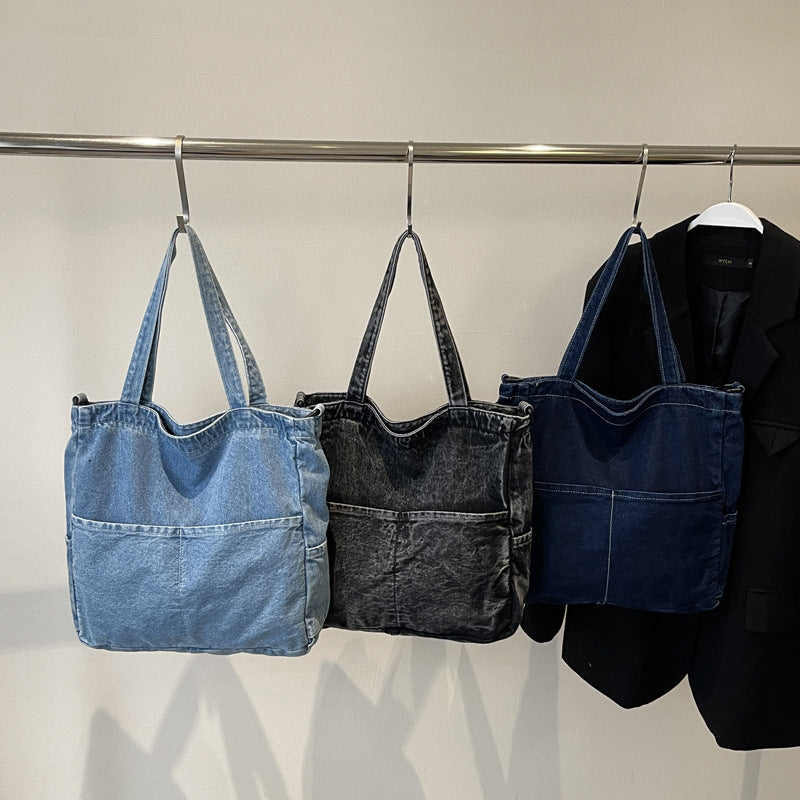 Premium Denim Shoulder Bag Calm Wears