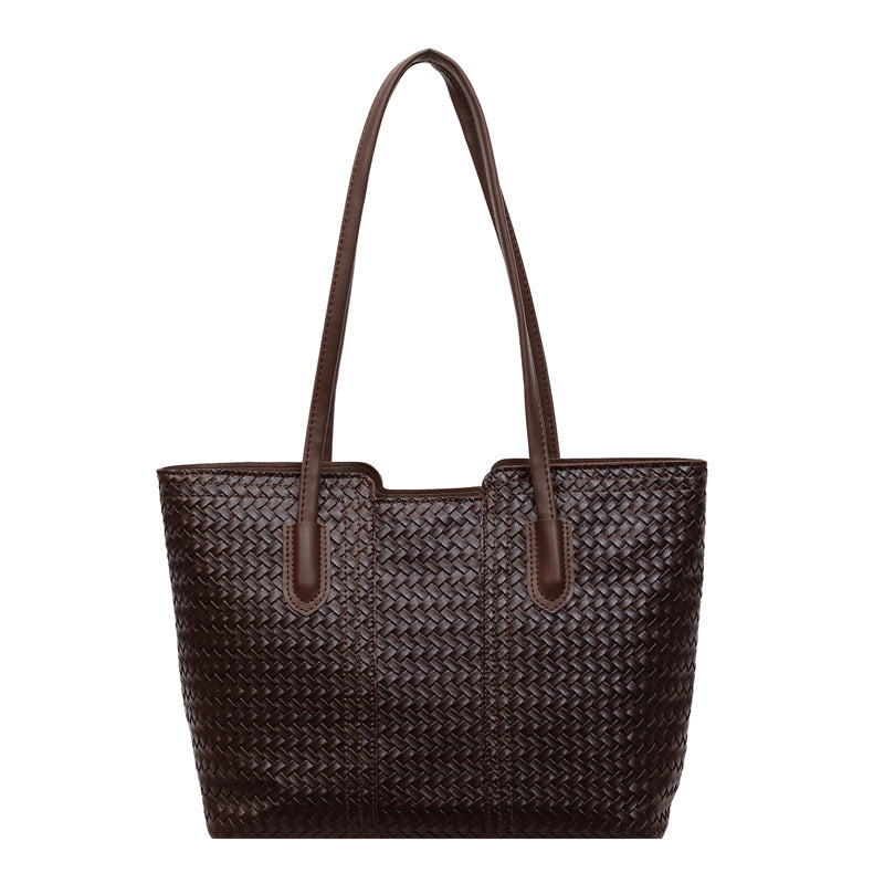 Woven Leather Tote Bag