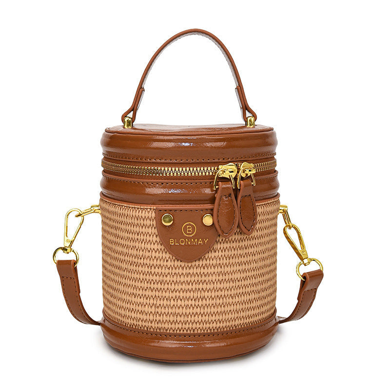 Women stylish shoulder bag in elegant basket design-https://detail.1688.com/offer/1023727754091.html-Calm Wears-Braun-nothing-Calm Wears