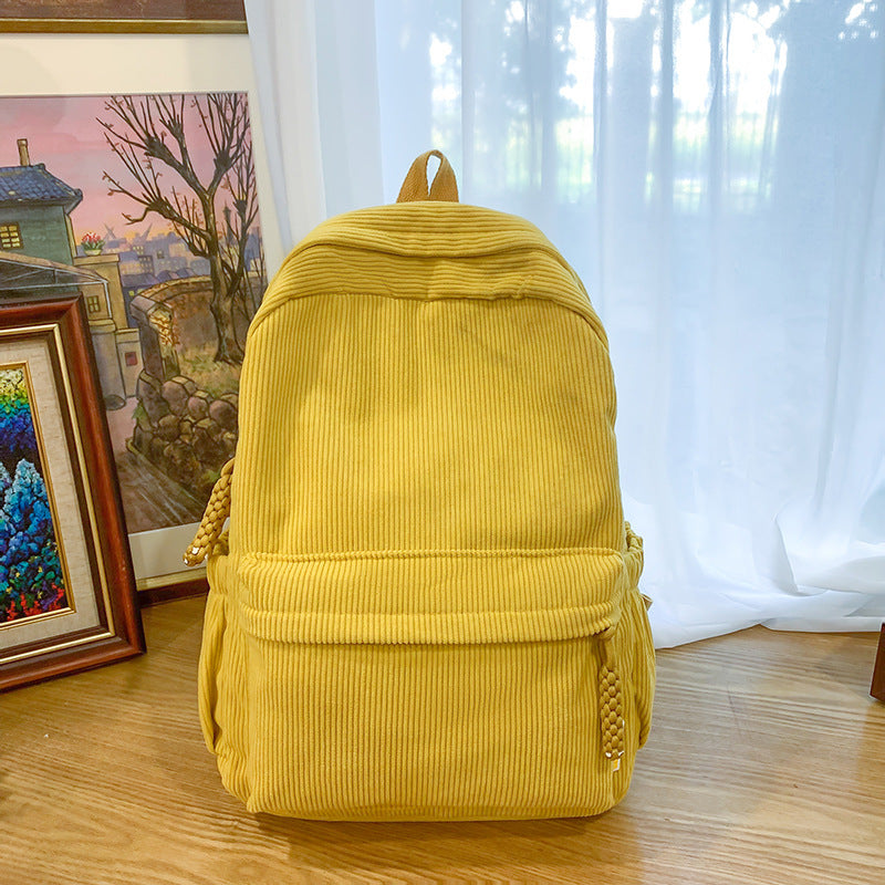 Corduroy Textured Backpack