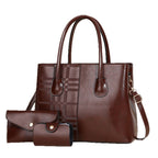 Ladies elegant tote handbag with detachable clutch and additional wallet-https://detail.1688.com/offer/1037958654494.html-Calm Wears-Wine red-3312525-Calm Wears