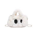 Cozy plush shoulder bag with ear application