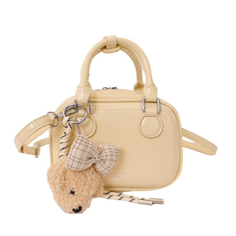 Women's mini handbag with detachable plush charm-https://detail.1688.com/offer/1048643833225.html-Calm Wears-Yellow-Size: with tag-Calm Wears