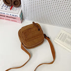 Compact Corduroy Crossbody Bag