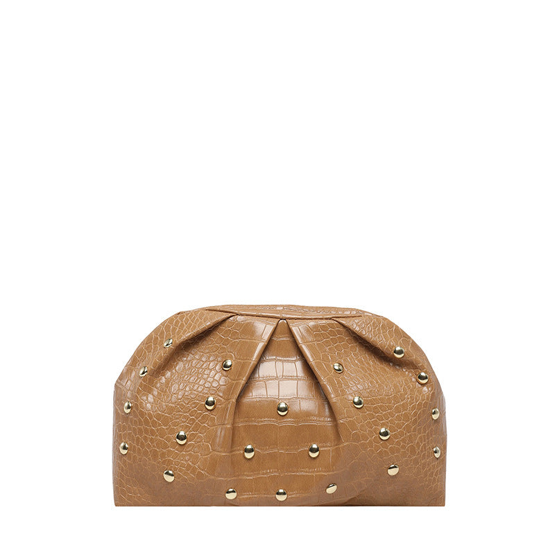 WoElegant Textured Crocodile Pattern Clutch Bag