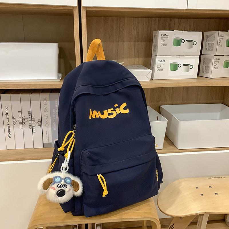 Casual Music-Themed Backpack