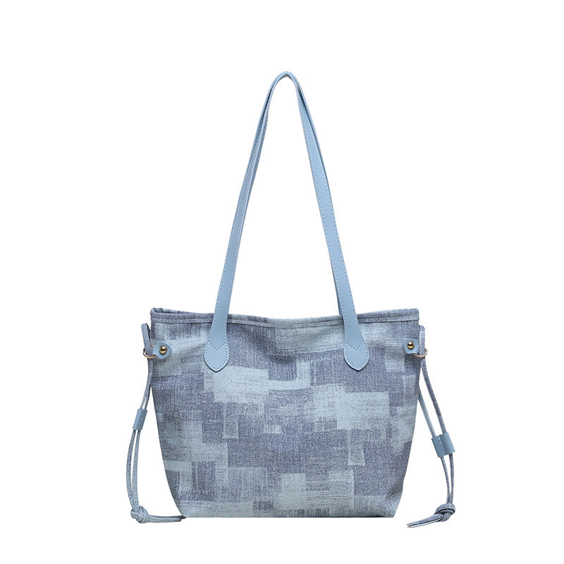 Textured Canvas Tote Bag