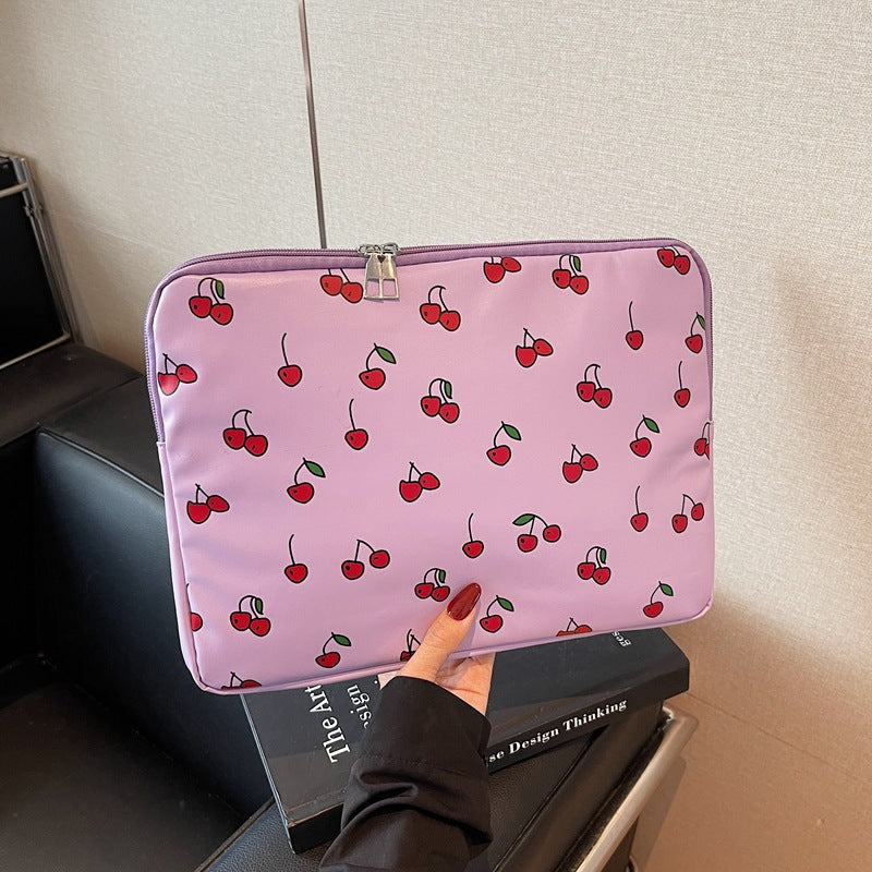 Playful Cherry Print Laptop Sleeve