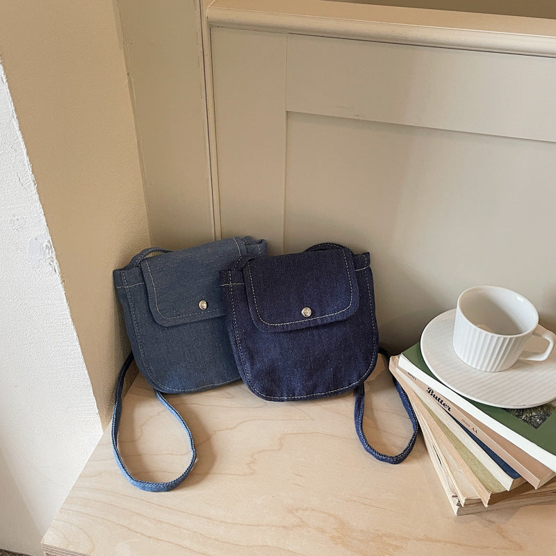 Vintage Denim Crossbody Bag